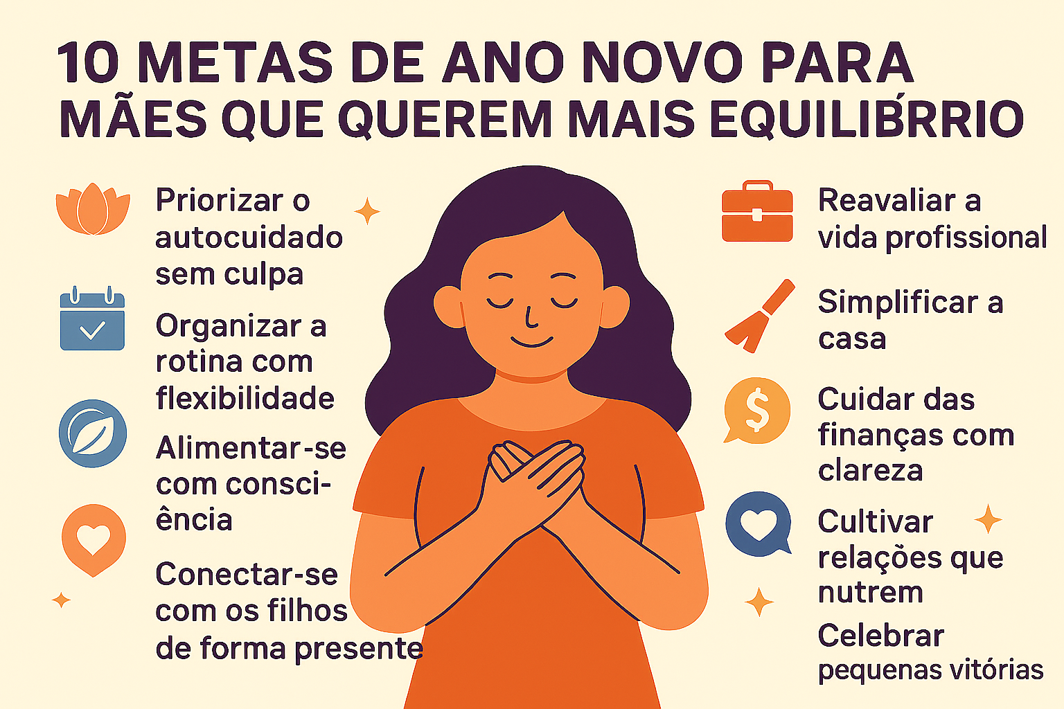 10 Metas para Mães em 2026